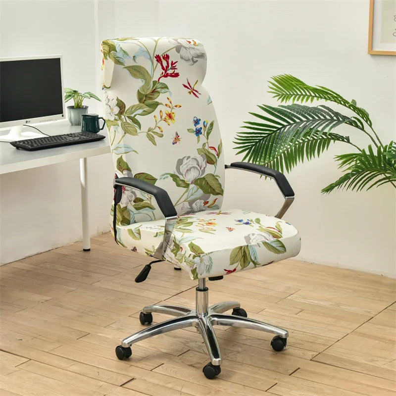 Floral Printed Computer Chair Cover