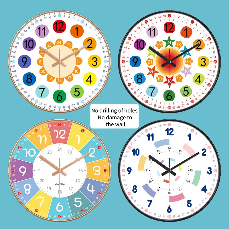 8/10/12 inch Children's Colorful Clocks