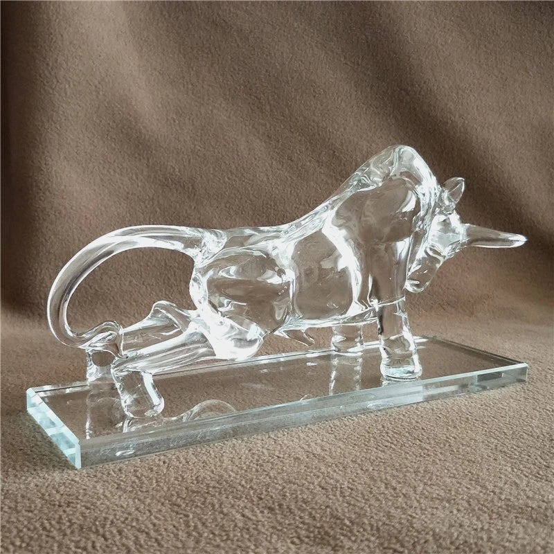 Crystal Bull Miniature Figurine