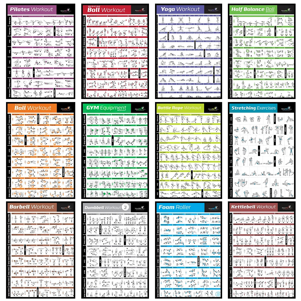 Yoga & Workout Action Pose Canvas Poster