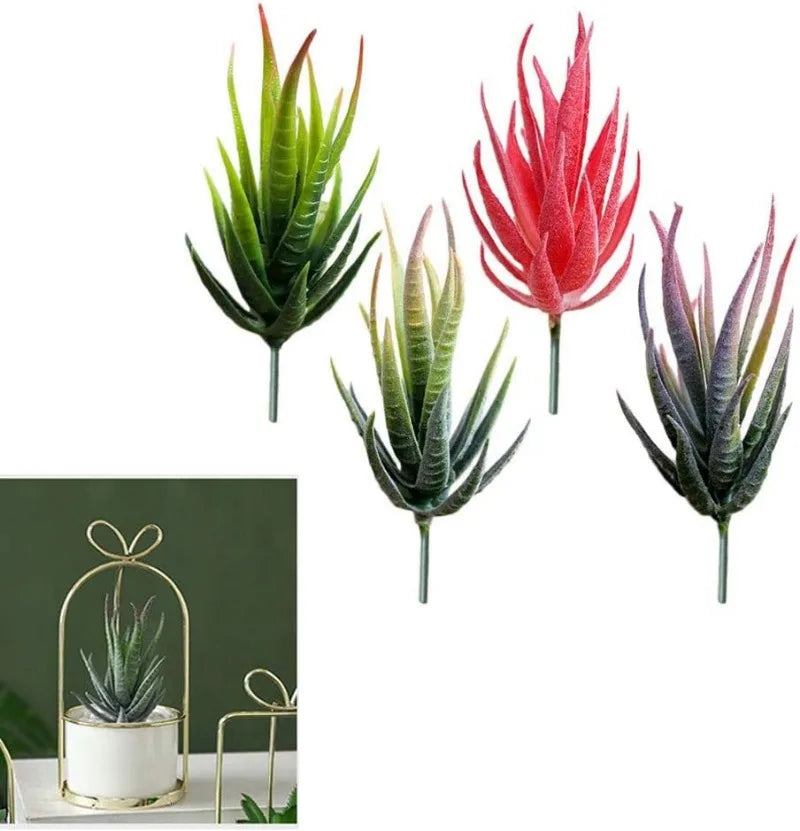 4 pcs Artificial Aloe Vera Plants