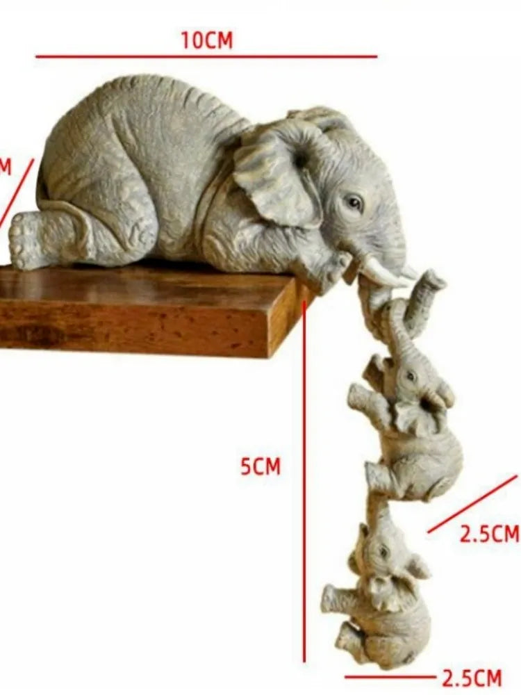 3pcs/set Cute Elephant Figurines