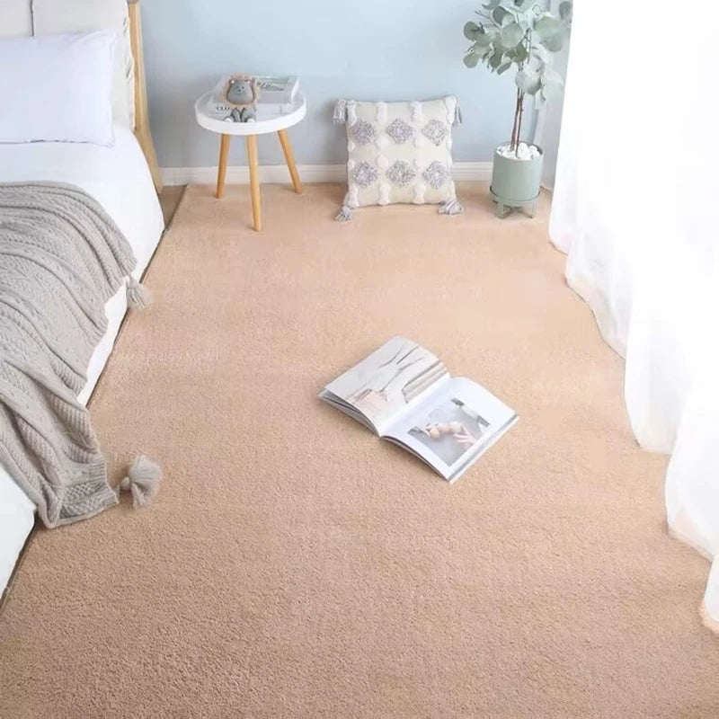 Plush Pink Carpet for Living Room
