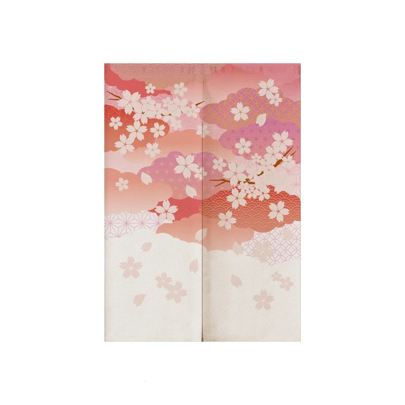 Japanese Ukiyo-e Linen Door Curtain