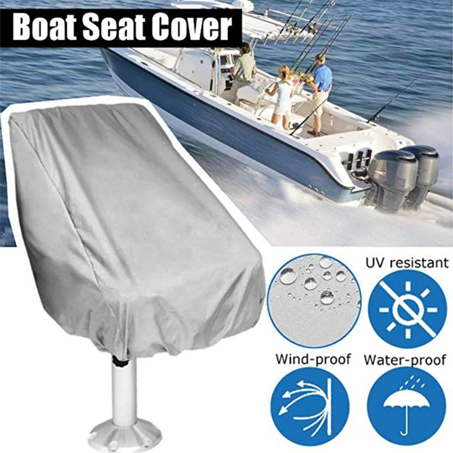 Waterproof Outdoor Foldable Captain Chair Cover Boat