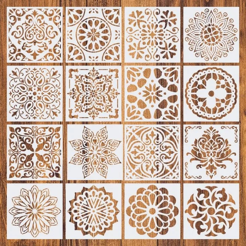 16 PCS Mandala Painting Stencils Set