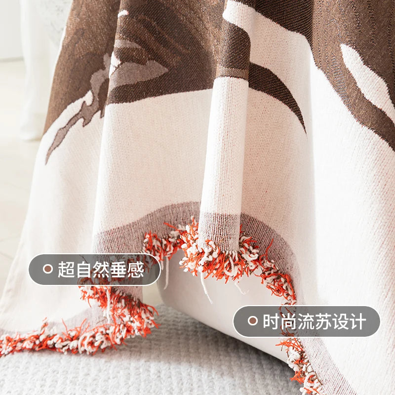 Christmas Style Jacquard-patterned throw blanket