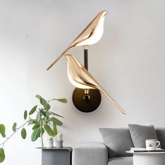 Magpie Bird Wall Sconces for Indoor Lighting