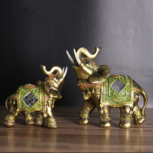 Lucky Feng Shui Elephant Sculpture Wealth Figurine