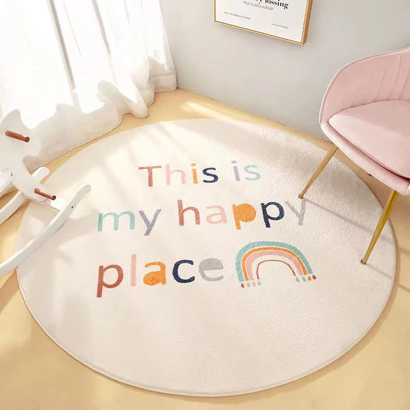 Round Cartoon Carpets for Kids