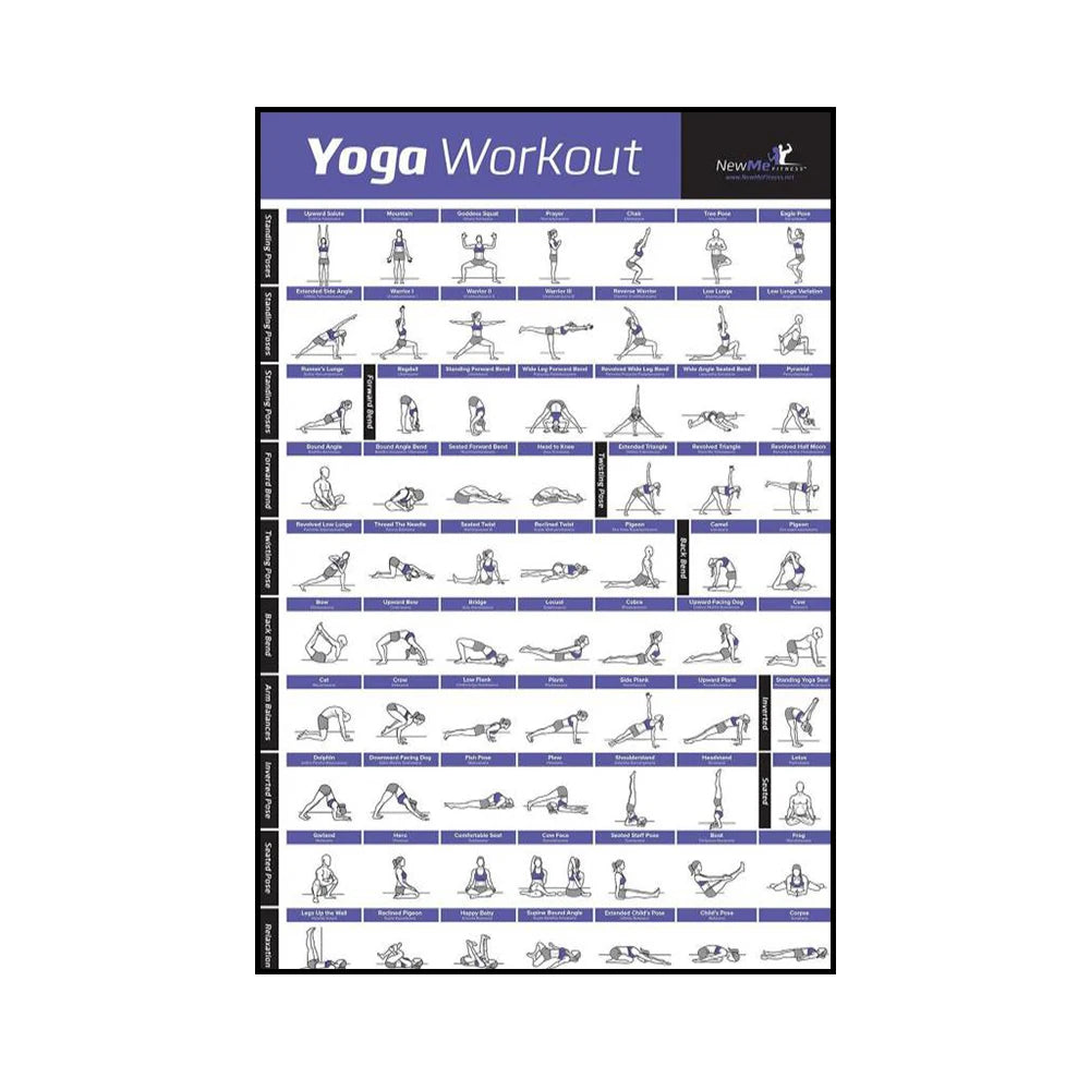 Yoga & Workout Action Pose Canvas Poster