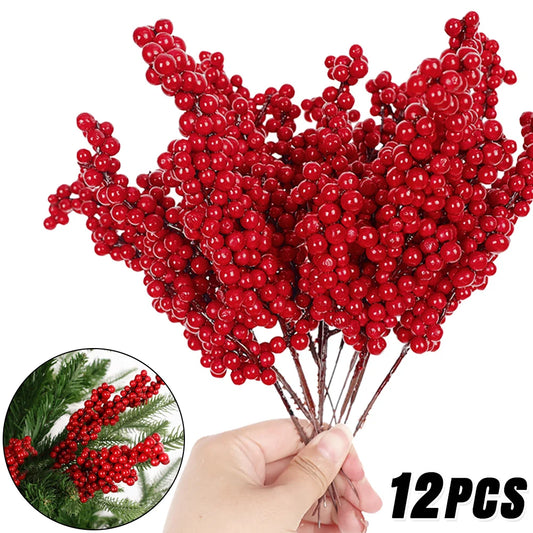 Artificial Red Berries DIY Xmas Tree Party Decoration