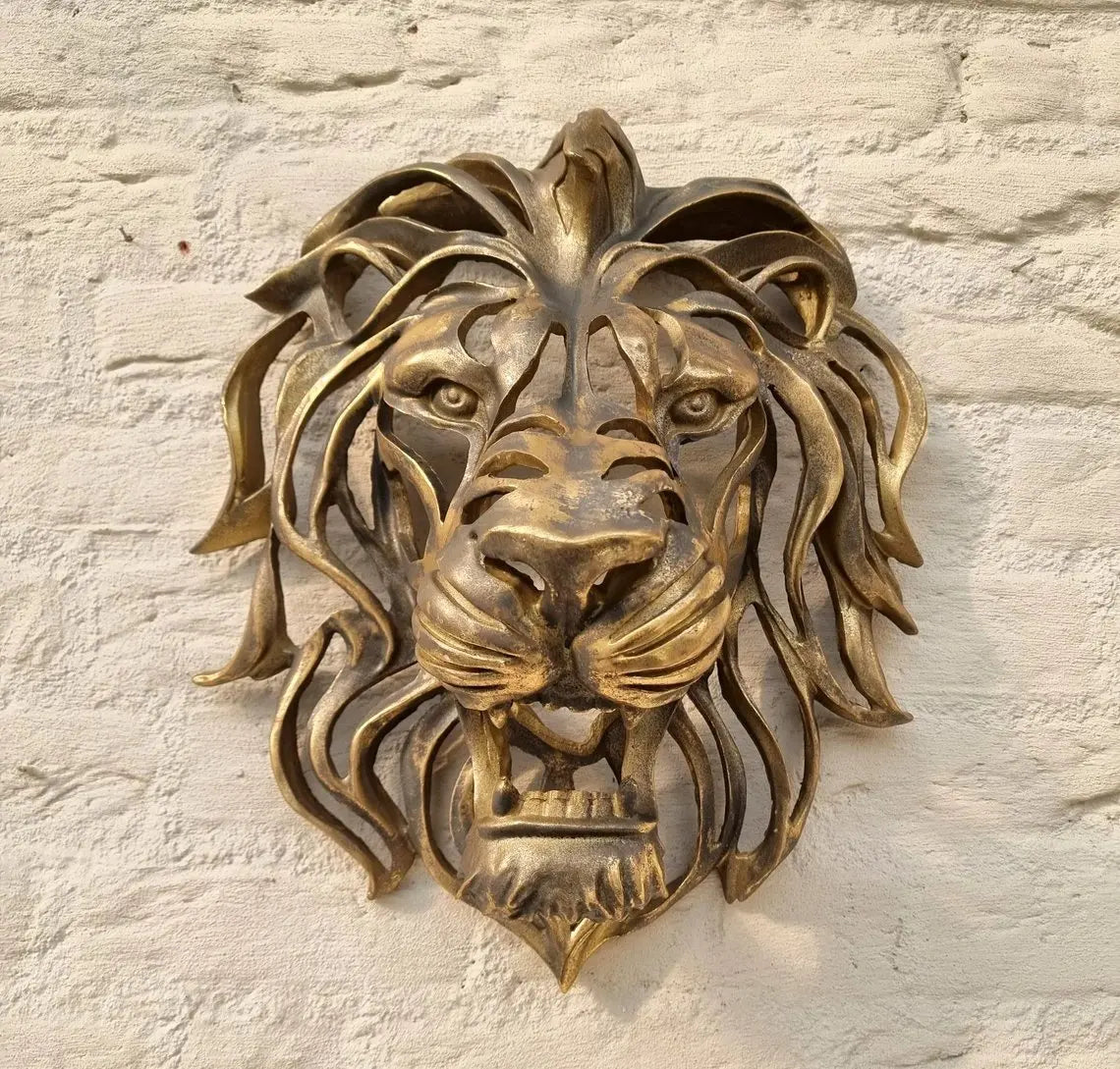 Large Lion Head Wall Hanging