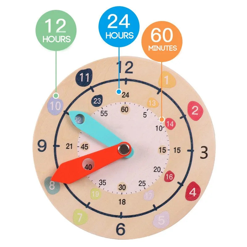 Montessori Educational Wooden Clock