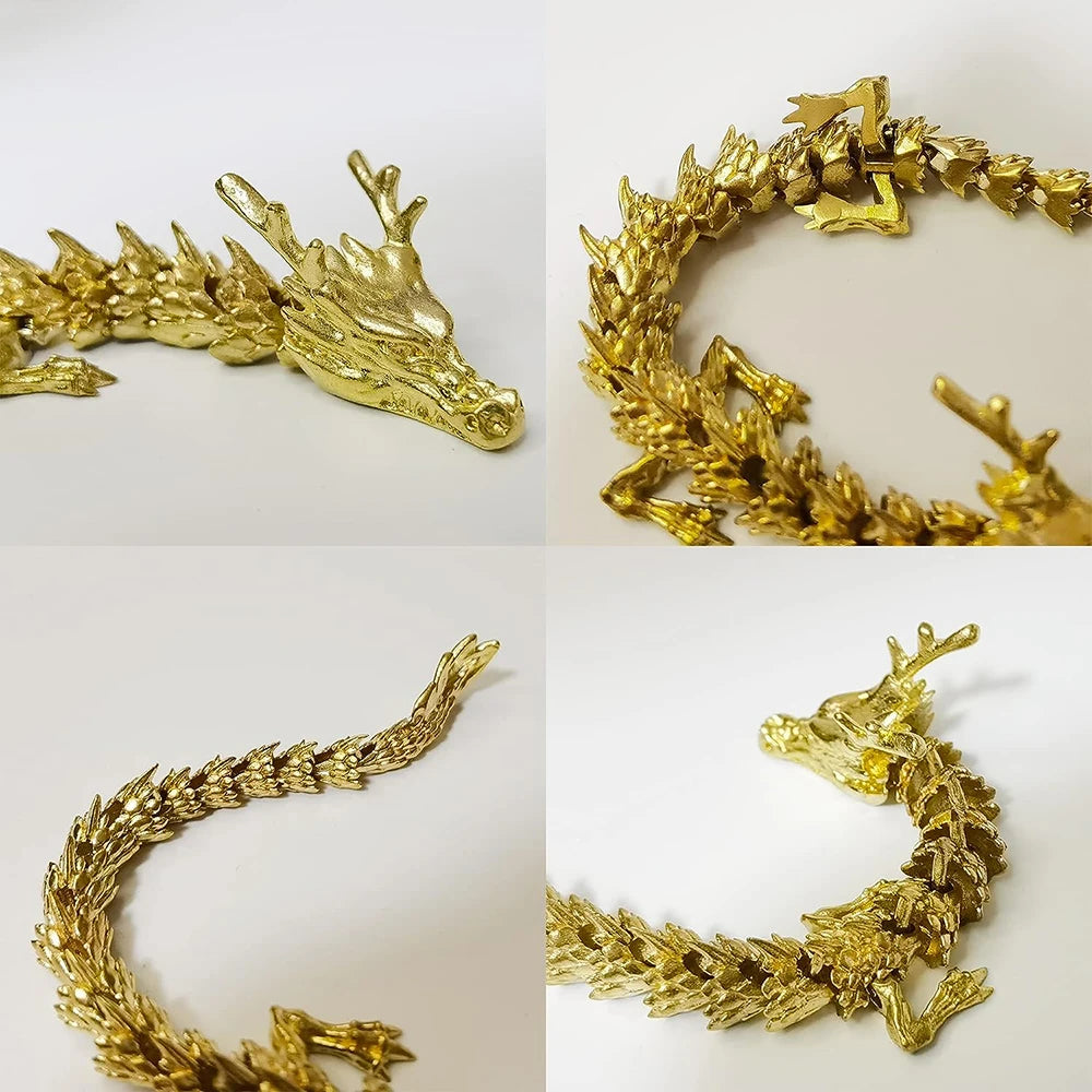 3D Zodiac Dragon Brass Statue