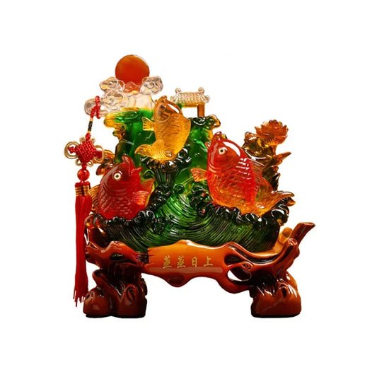 Lucky Fortune Fish Sculpture for Feng Shui