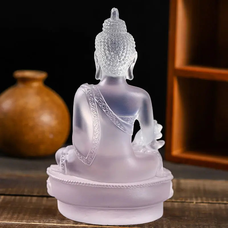 Multi-colored Crystal Buddha Statue