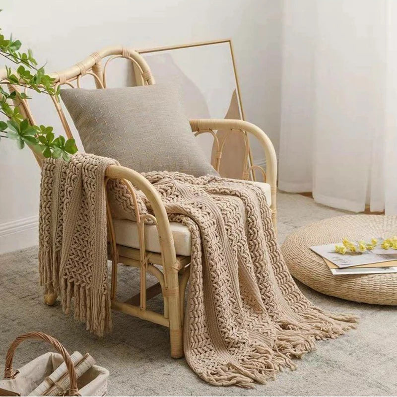 Sofa Throw Blanket with Tassel Nap