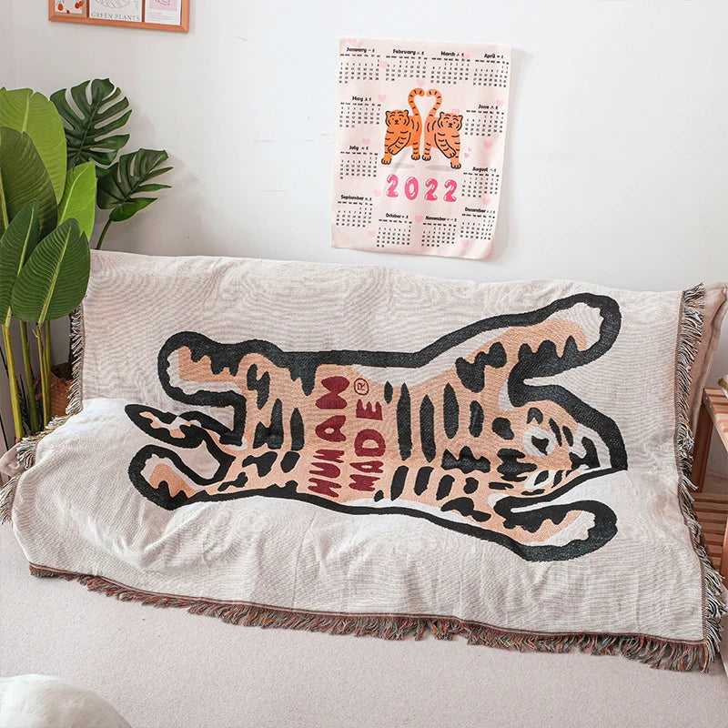 Knitted Tiger/Bear Blankets