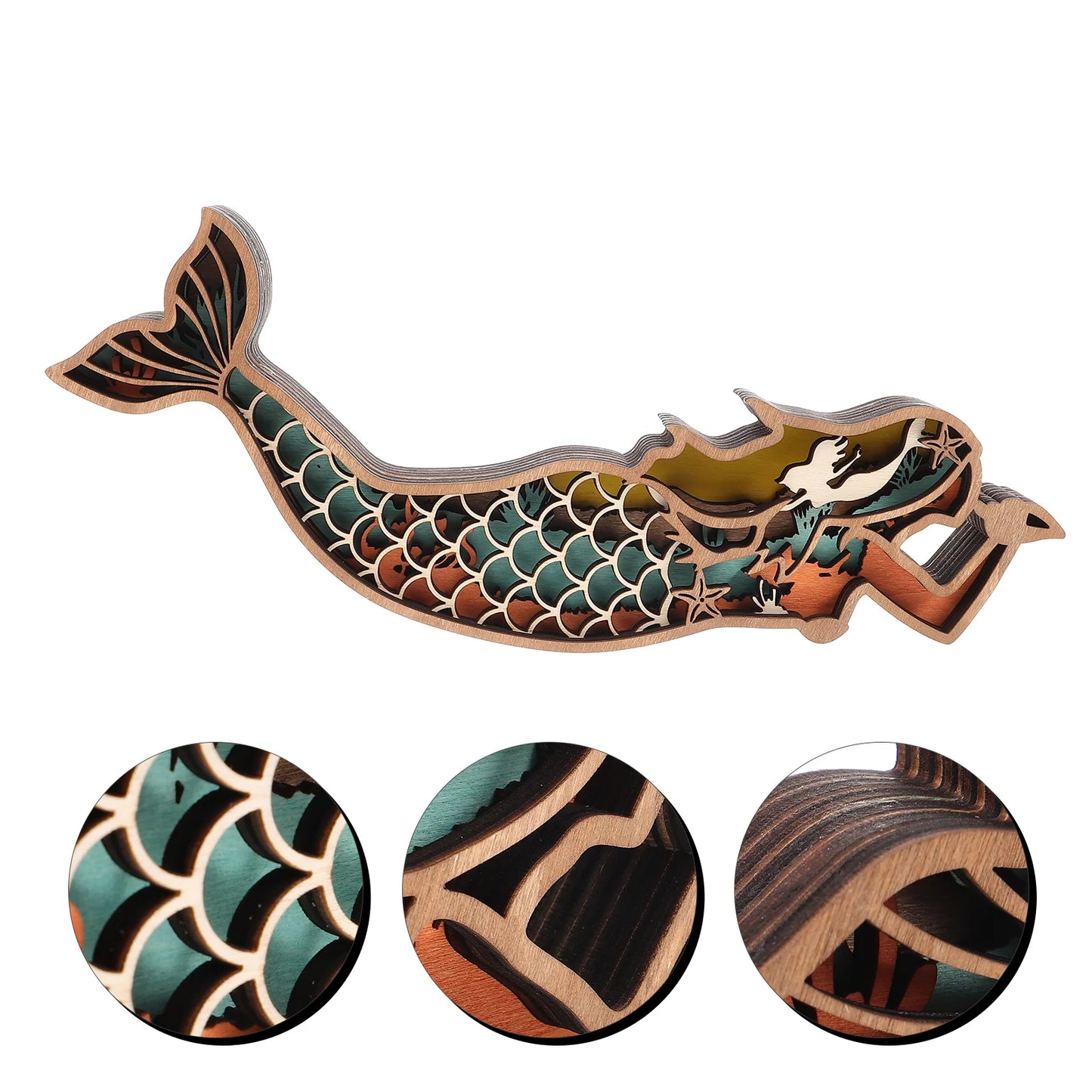 Mermaid Wooden Ornament