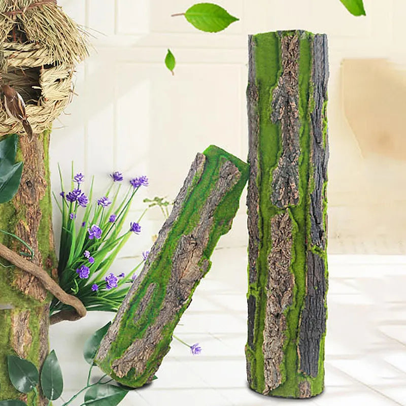 DIY Wall Decoration Green Plant Bark