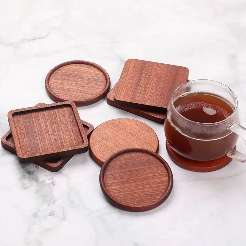 1PC Solid Walnut Wood Coaster