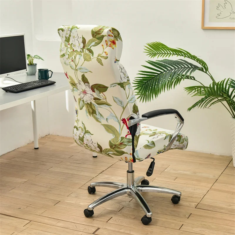 Floral Printed Computer Chair Cover