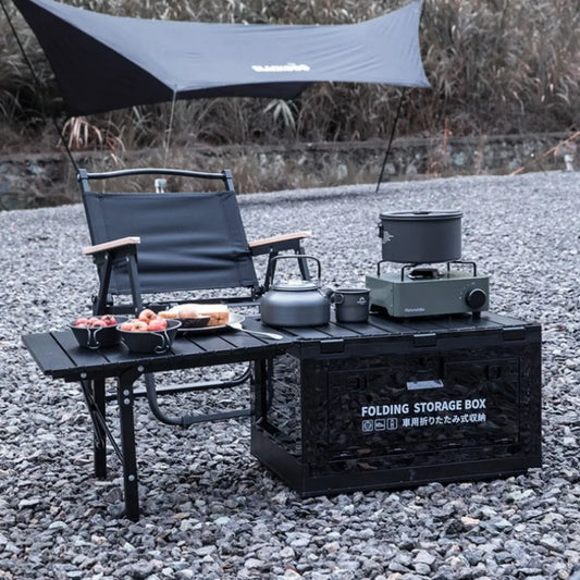 Lightweight Camping Organizer With Table and Plate