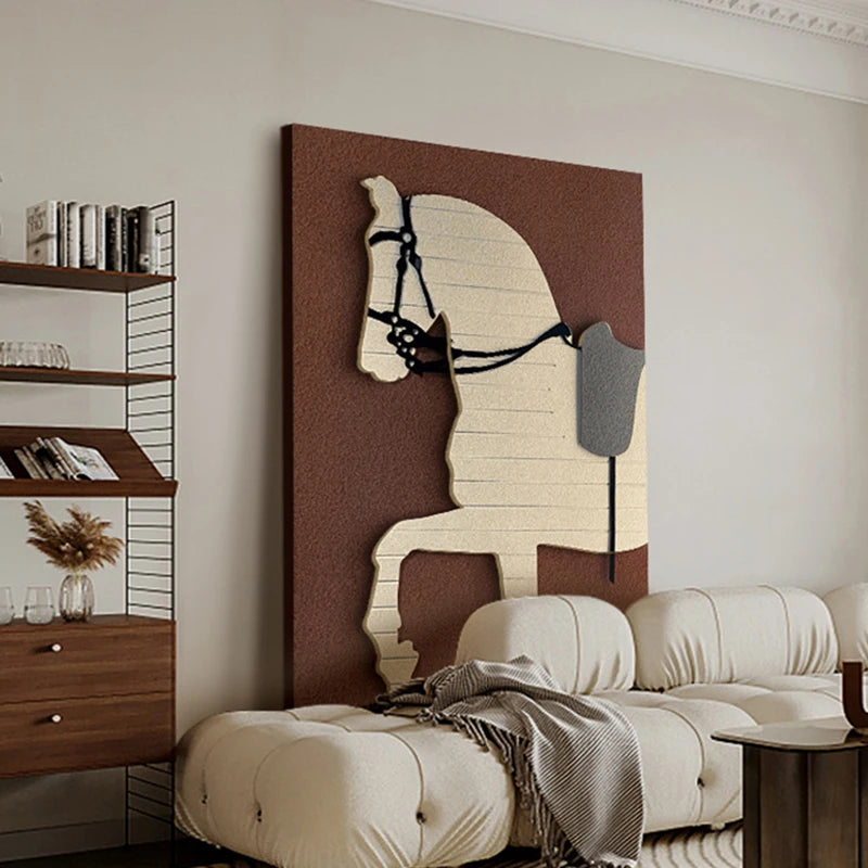 Modern Arab Horses Canvas Poster