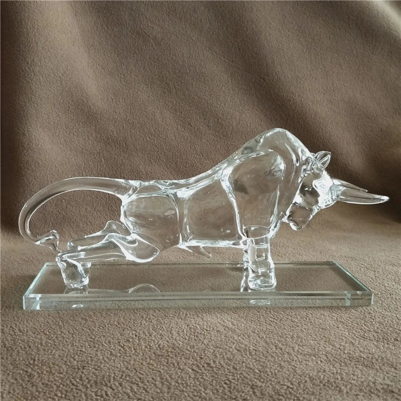 Crystal Bull Miniature Figurine