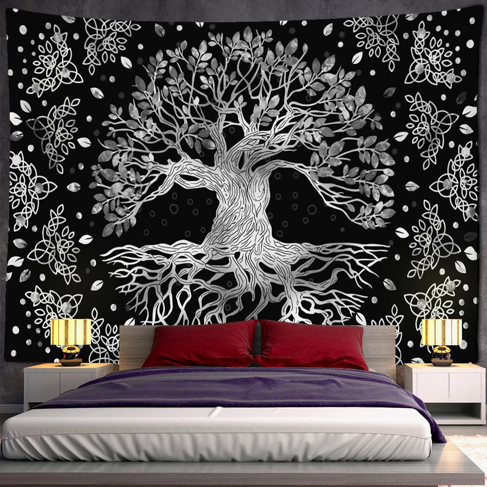 Mysterious Tree of Life Tapestry Wall Hanging