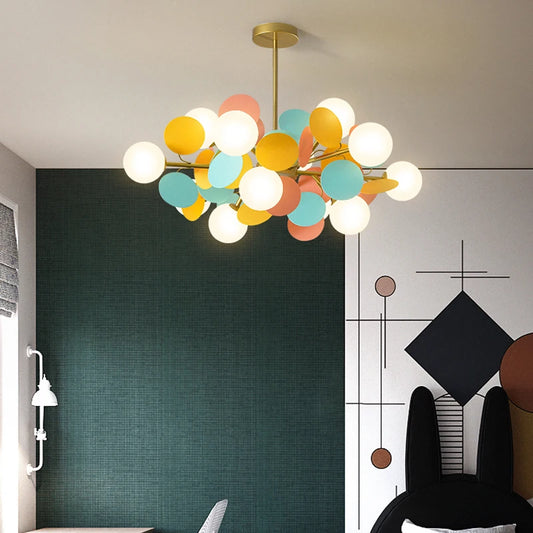 Minimalist Colorful Bubble Chandeliers For Children's Room